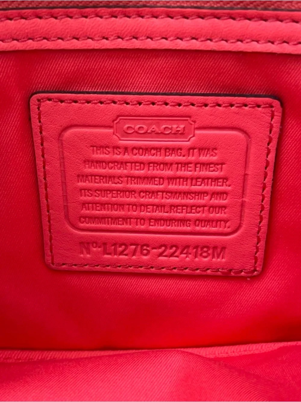 Coach Signature Stripe Convertible Crossbody Bag 22418M Khaki Coral Shoulder